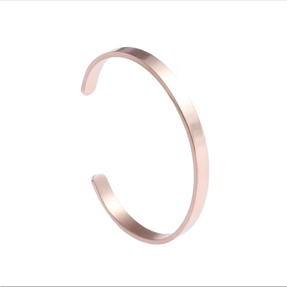 Rose Gold Cuff Style Stackable Bangle Bracelet - image 1